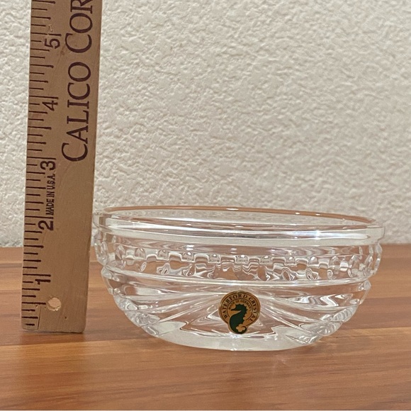 WATERFORD Crystal Cut To Clear Overture 5" Small Oval Bowl - Picture 11 of 12